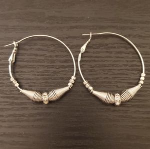 Industrial Style Hoop Earrings.